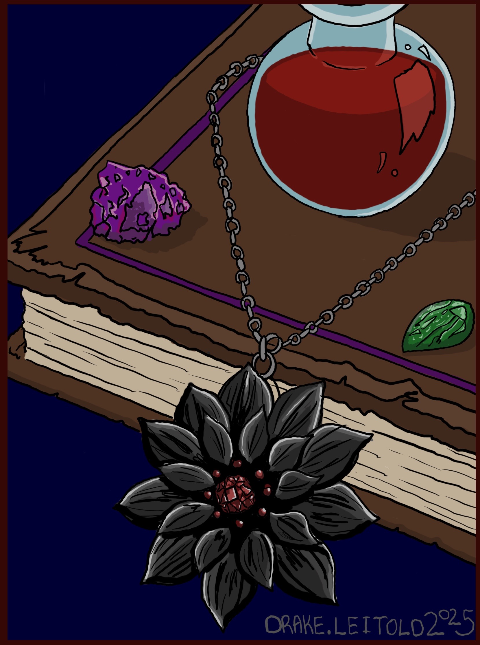 The Obsidian Dahlia Necklace